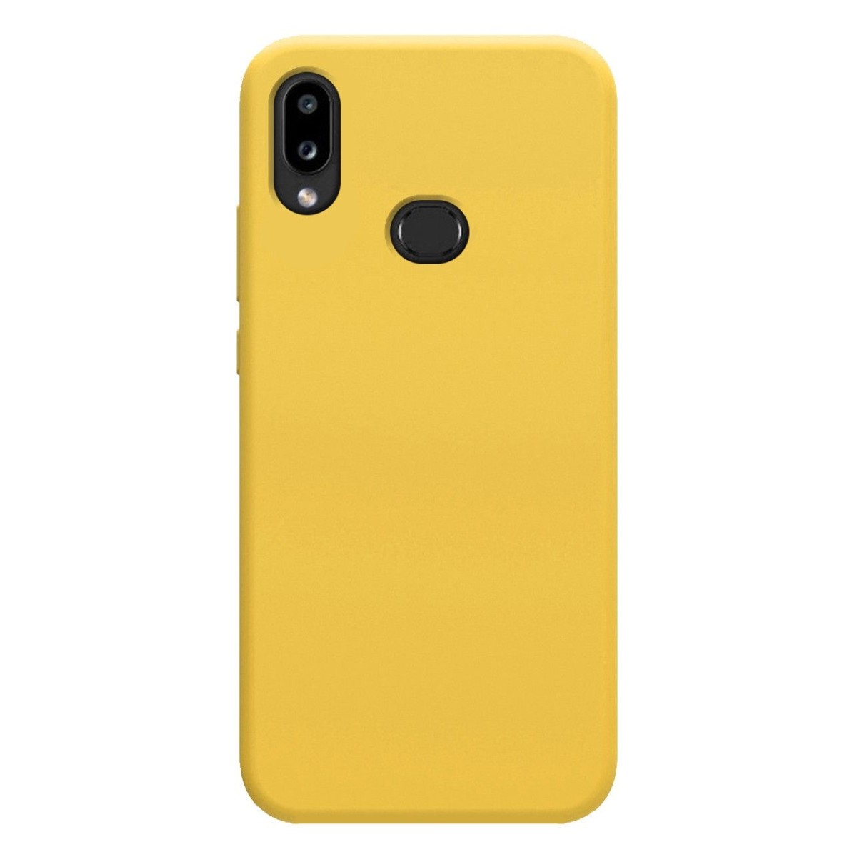 Funda Silicona Líquida Ultra Suave para Samsung Galaxy A10s color Amarilla