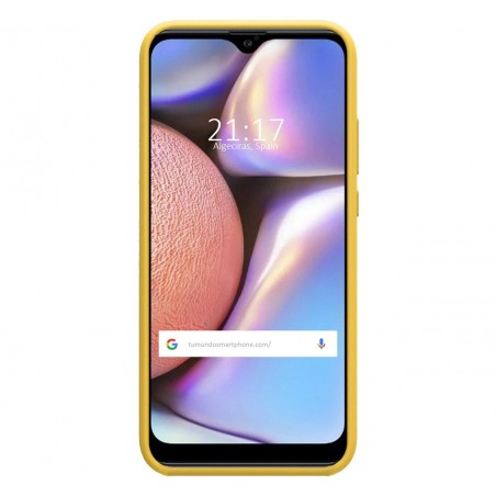 Funda Silicona Líquida Ultra Suave para Samsung Galaxy A10s color Amarilla