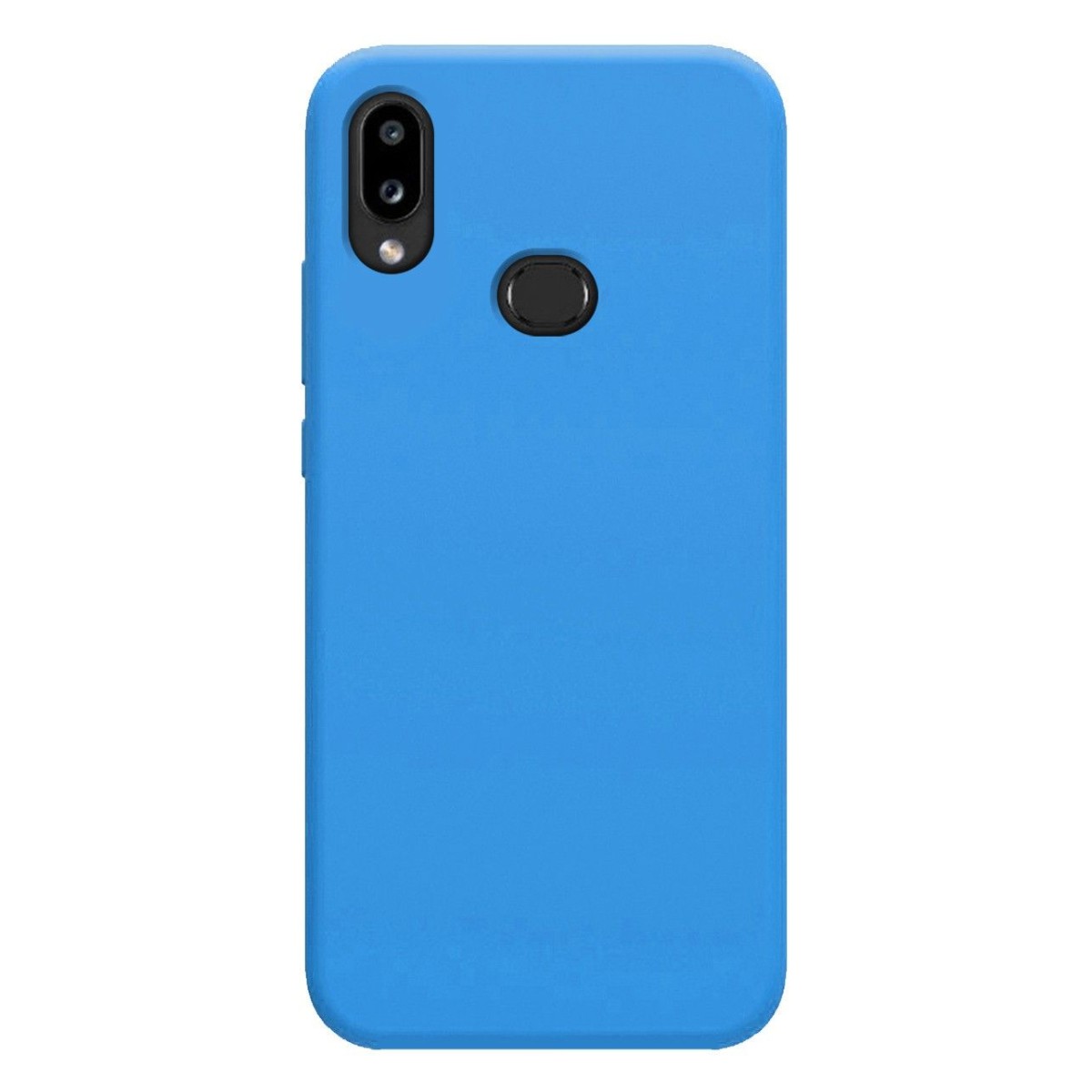 Funda Silicona Líquida Ultra Suave para Samsung Galaxy A10s color Azul Celeste
