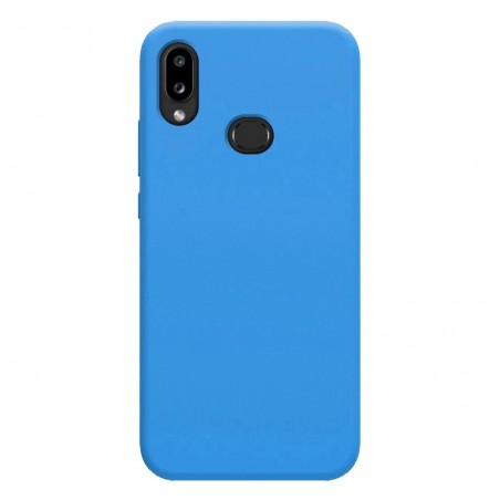 Funda Silicona Líquida Ultra Suave para Samsung Galaxy A10s color Azul Celeste