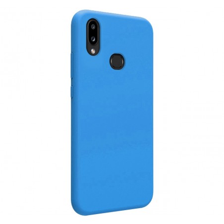 Funda Silicona Líquida Ultra Suave para Samsung Galaxy A10s color Azul Celeste
