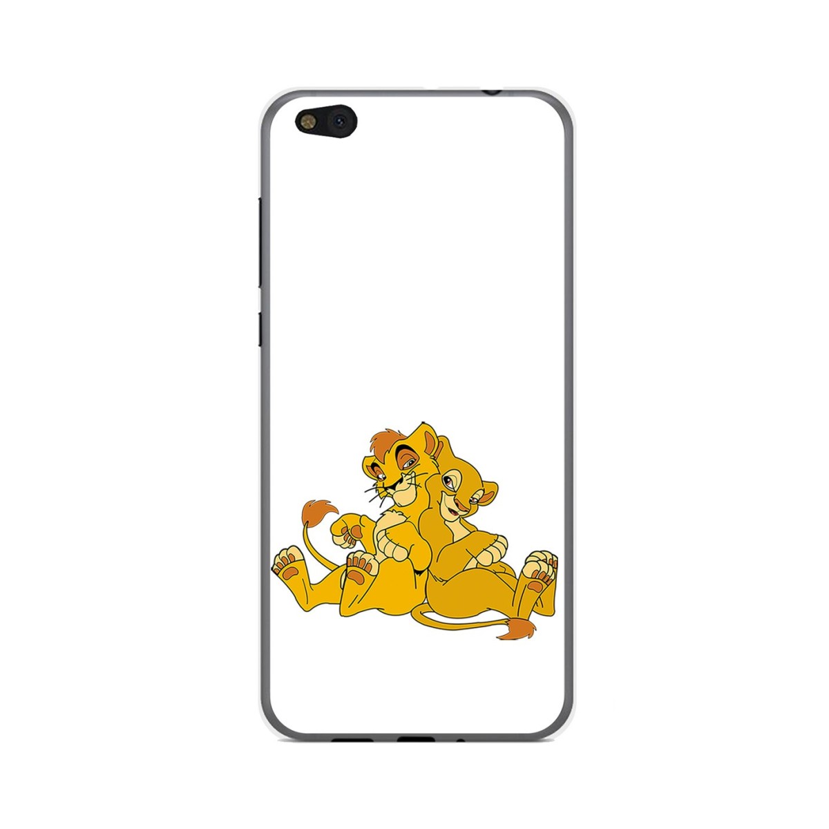 Funda Gel Tpu para Xiaomi Mi 5C Diseño Leones Dibujos