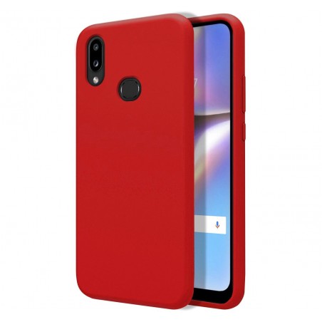 Funda Silicona Líquida Ultra Suave para Samsung Galaxy A10s color Roja