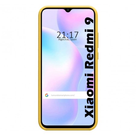 Funda Silicona Líquida Ultra Suave para Xiaomi Redmi 9A / 9AT color Amarilla