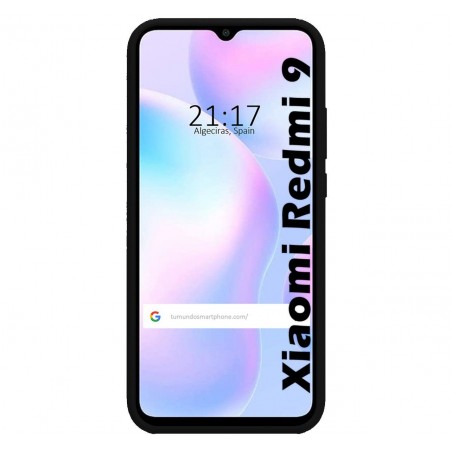 Funda Silicona Líquida Ultra Suave para Xiaomi Redmi 9A / 9AT color Negra