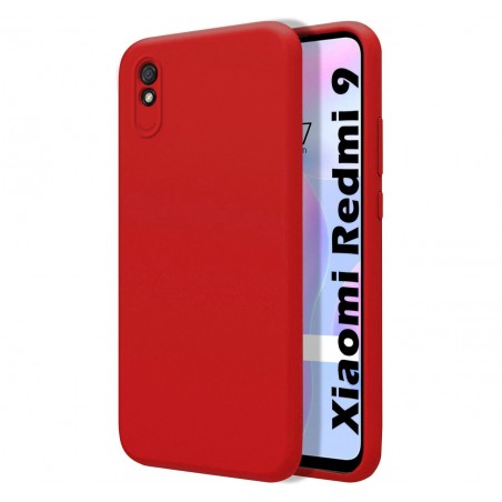 Funda Silicona Líquida Ultra Suave para Xiaomi Redmi 9A / 9AT color Roja