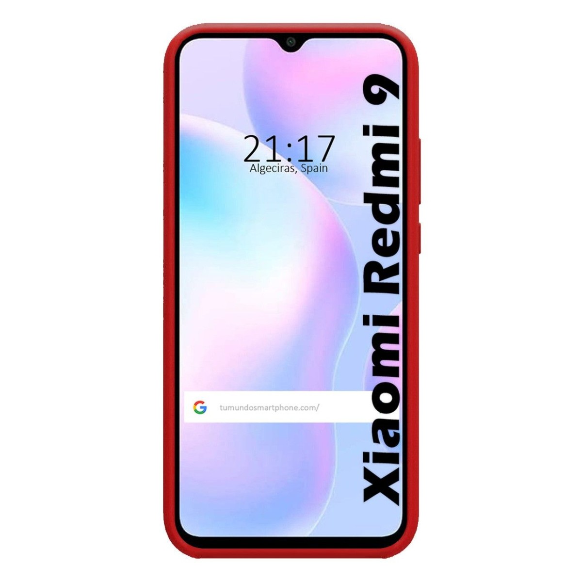 Funda Silicona Líquida Ultra Suave para Xiaomi Redmi 9A / 9AT color Roja