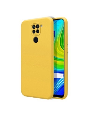 Funda Silicona Líquida Ultra Suave para Xiaomi Redmi Note 9 color Amarilla