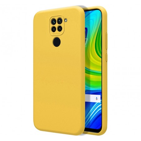 Funda Silicona Líquida Ultra Suave para Xiaomi Redmi Note 9 color Amarilla