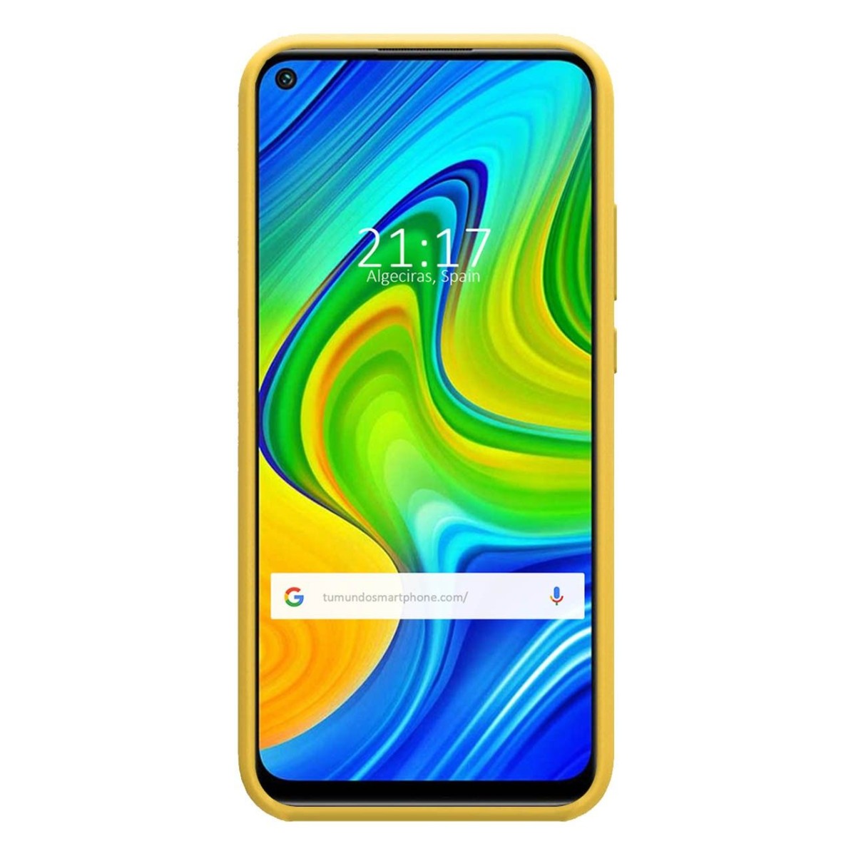 Funda Silicona Líquida Ultra Suave para Xiaomi Redmi Note 9 color Amarilla