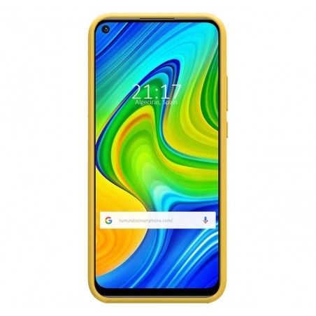 Funda Silicona Líquida Ultra Suave para Xiaomi Redmi Note 9 color Amarilla