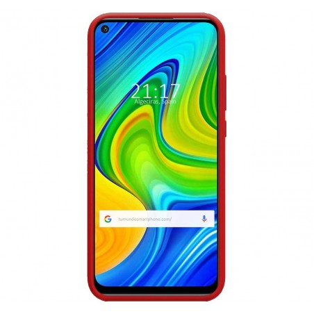Funda Silicona Líquida Ultra Suave para Xiaomi Redmi Note 9 color Roja
