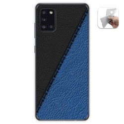 Funda Gel Tpu para Samsung Galaxy A31 diseño Cuero 02 Dibujos
