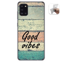 Funda Gel Tpu para Samsung Galaxy A31 diseño Madera 01 Dibujos