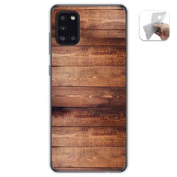 Funda Gel Tpu para Samsung Galaxy A31 diseño Madera 02 Dibujos
