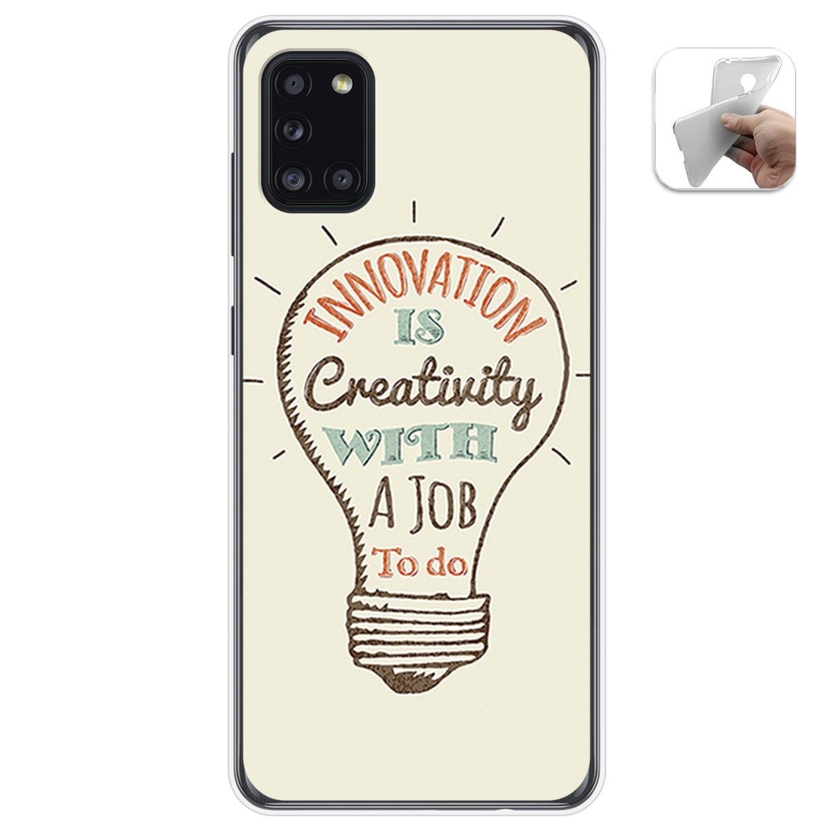 Funda Gel Tpu para Samsung Galaxy A31 diseño Creativity Dibujos