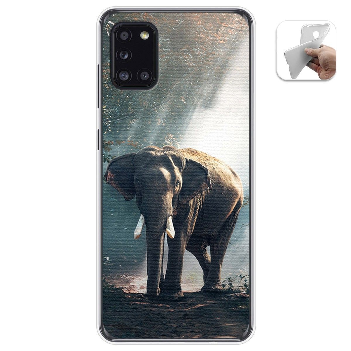 Funda Gel Tpu para Samsung Galaxy A31 diseño Elefante Dibujos