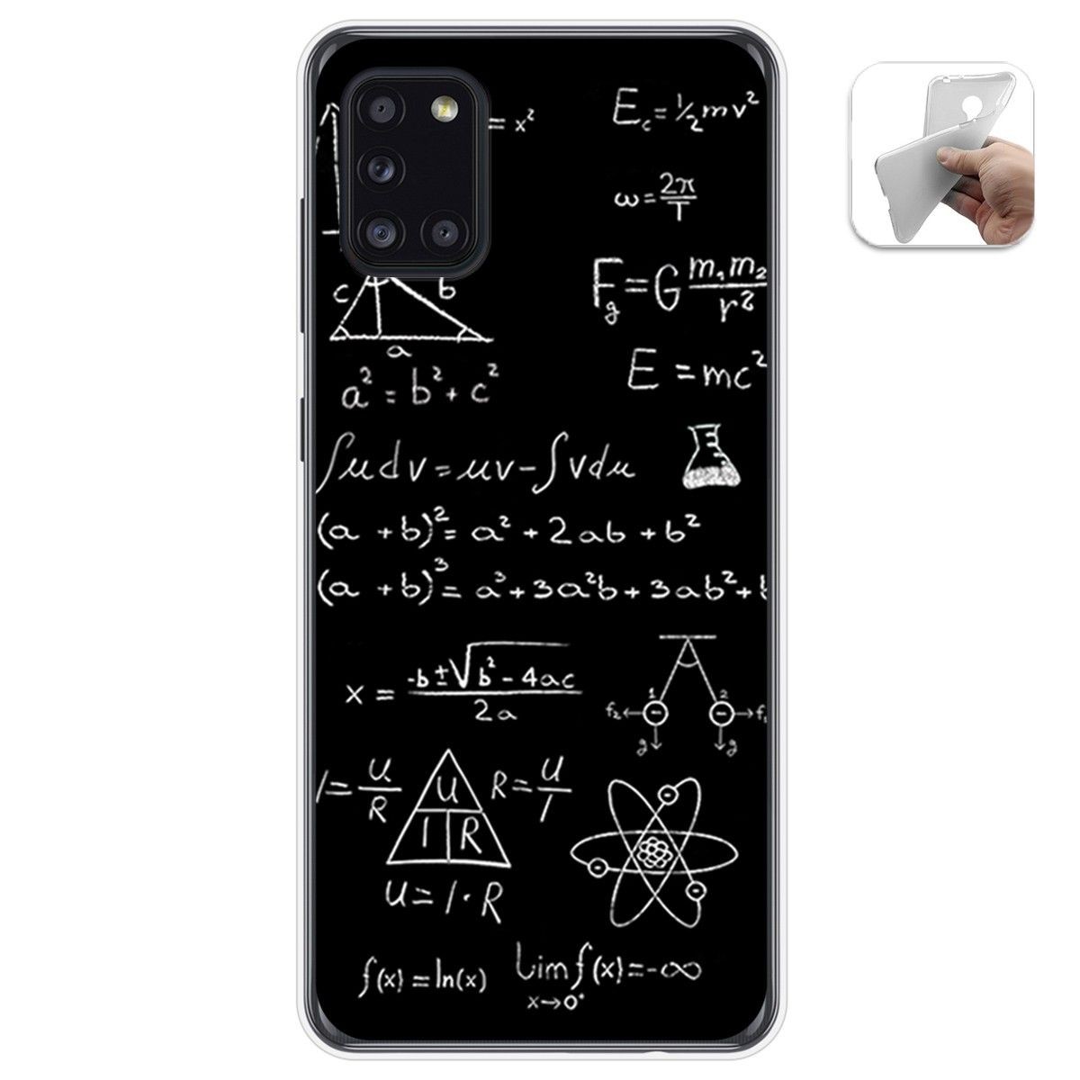 Funda Gel Tpu para Samsung Galaxy A31 diseño Formulas Dibujos