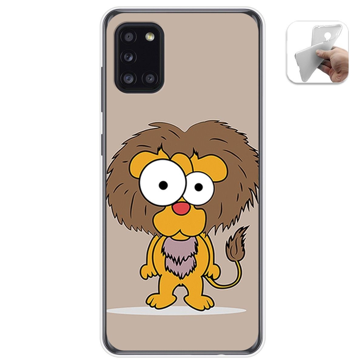 Funda Gel Tpu para Samsung Galaxy A31 diseño Leon Dibujos