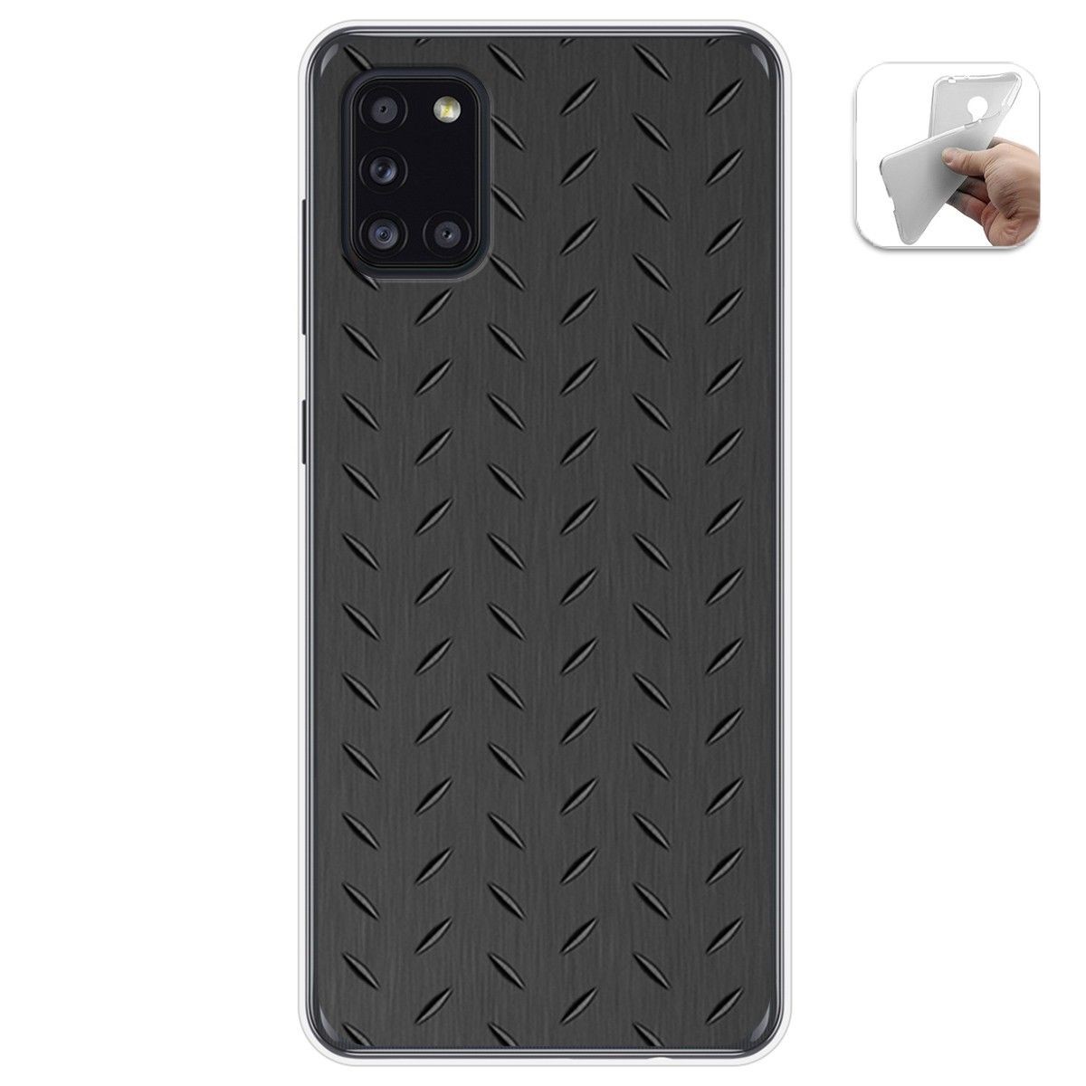 Funda Gel Tpu para Samsung Galaxy A31 diseño Metal Dibujos