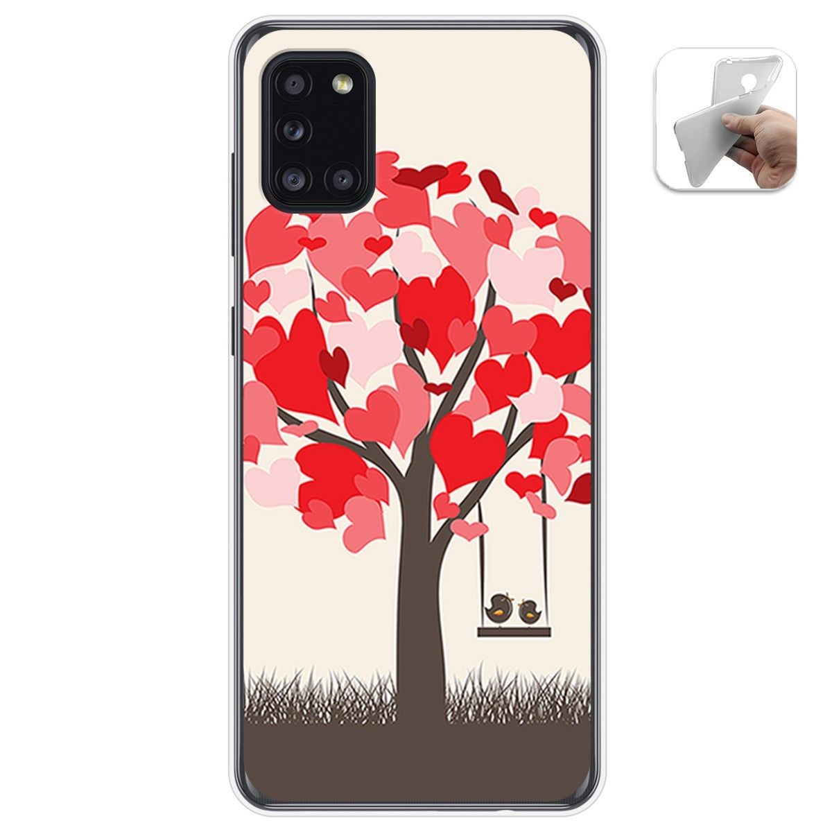 Funda Gel Tpu para Samsung Galaxy A31 diseño Pajaritos Dibujos