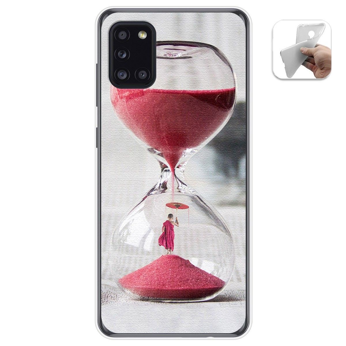 Funda Gel Tpu para Samsung Galaxy A31 diseño Reloj Dibujos