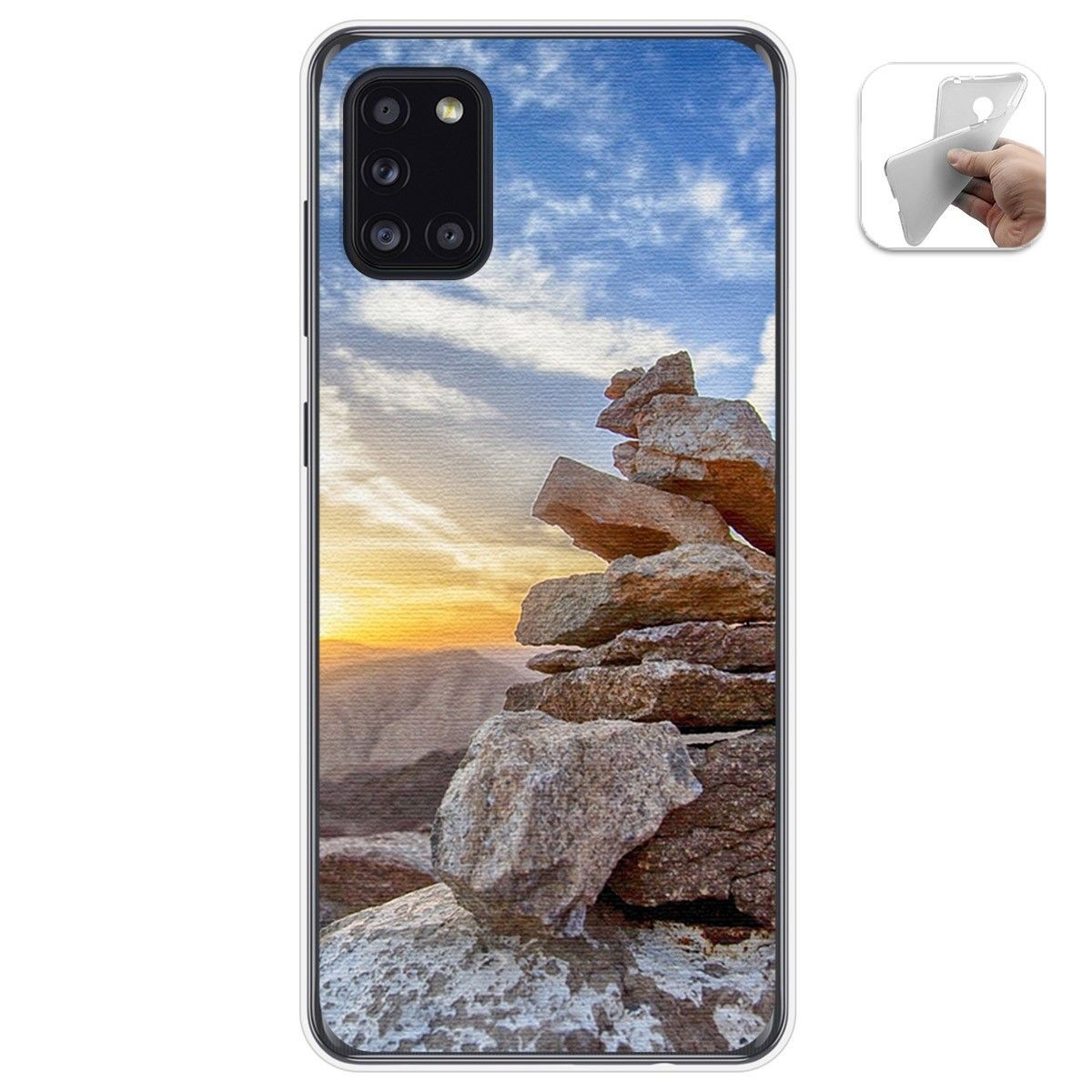 Funda Gel Tpu para Samsung Galaxy A31 diseño Sunset Dibujos