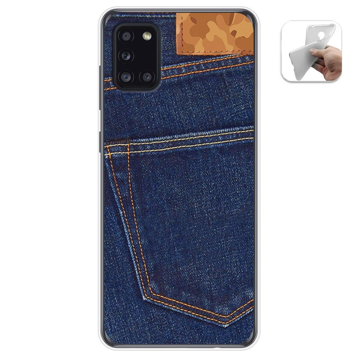 Funda Gel Tpu para Samsung Galaxy A31 diseño Vaquero Dibujos