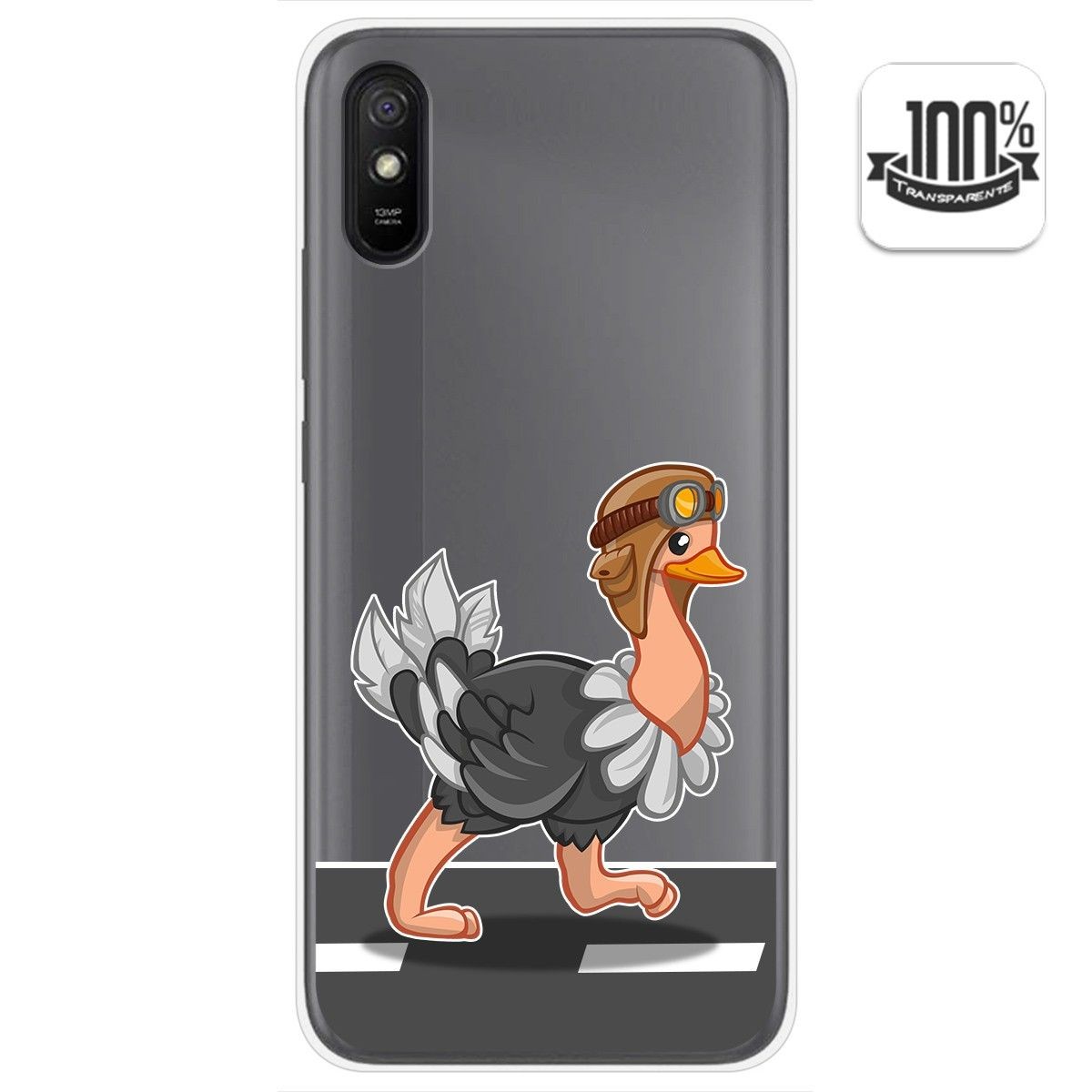 Funda Gel Transparente para Xiaomi Redmi 9A / 9AT diseño Avestruz Dibujos