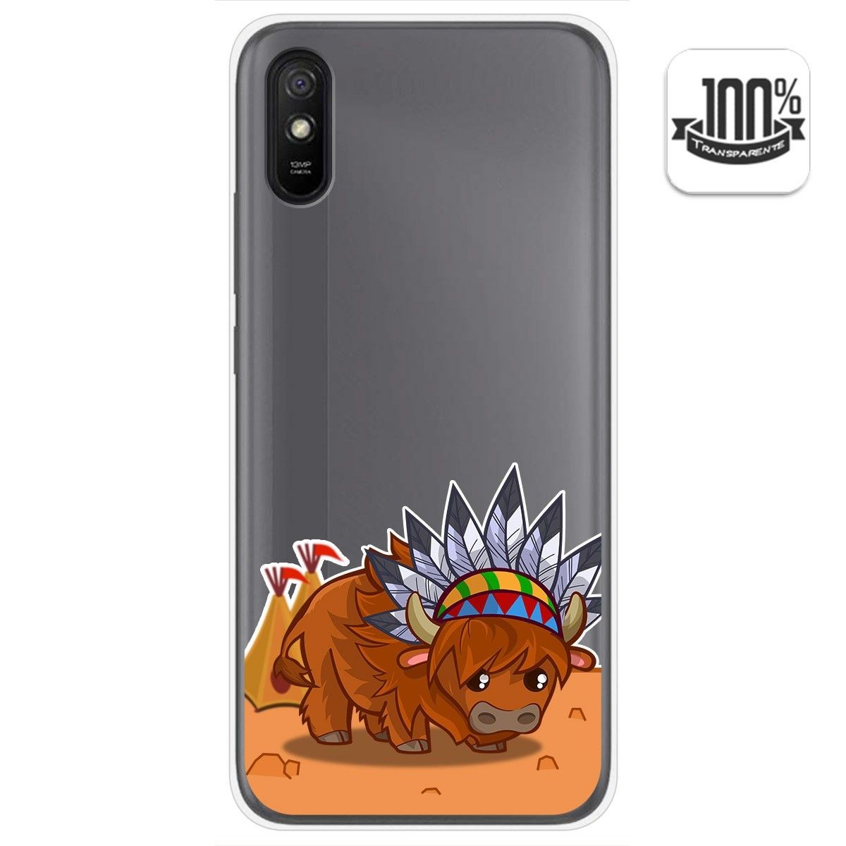 Funda Gel Transparente para Xiaomi Redmi 9A / 9AT diseño Bufalo Dibujos