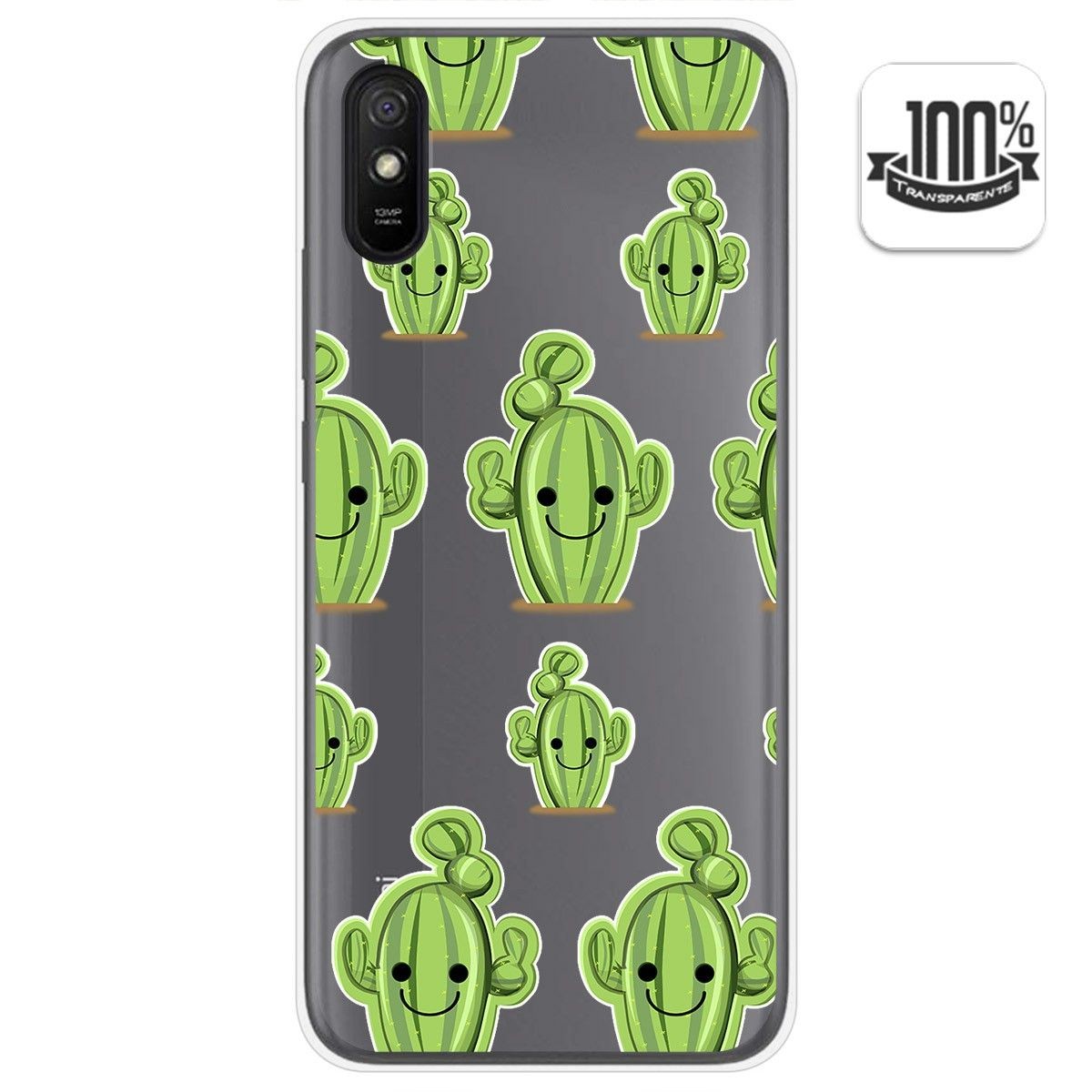 Funda Gel Transparente para Xiaomi Redmi 9A / 9AT diseño Cactus Dibujos