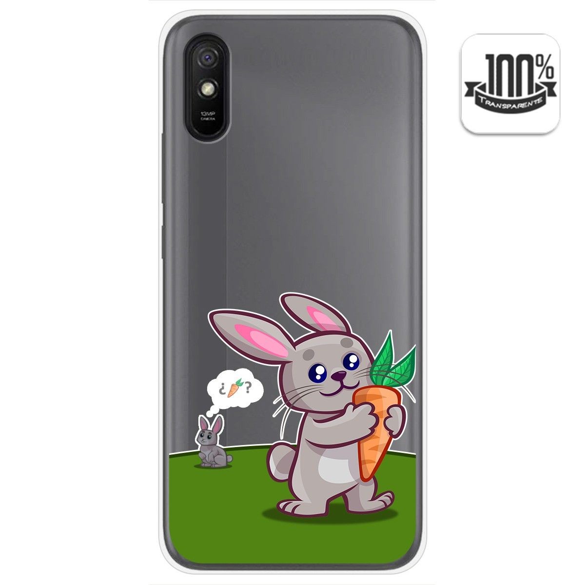 Funda Gel Transparente para Xiaomi Redmi 9A / 9AT diseño Conejo Dibujos