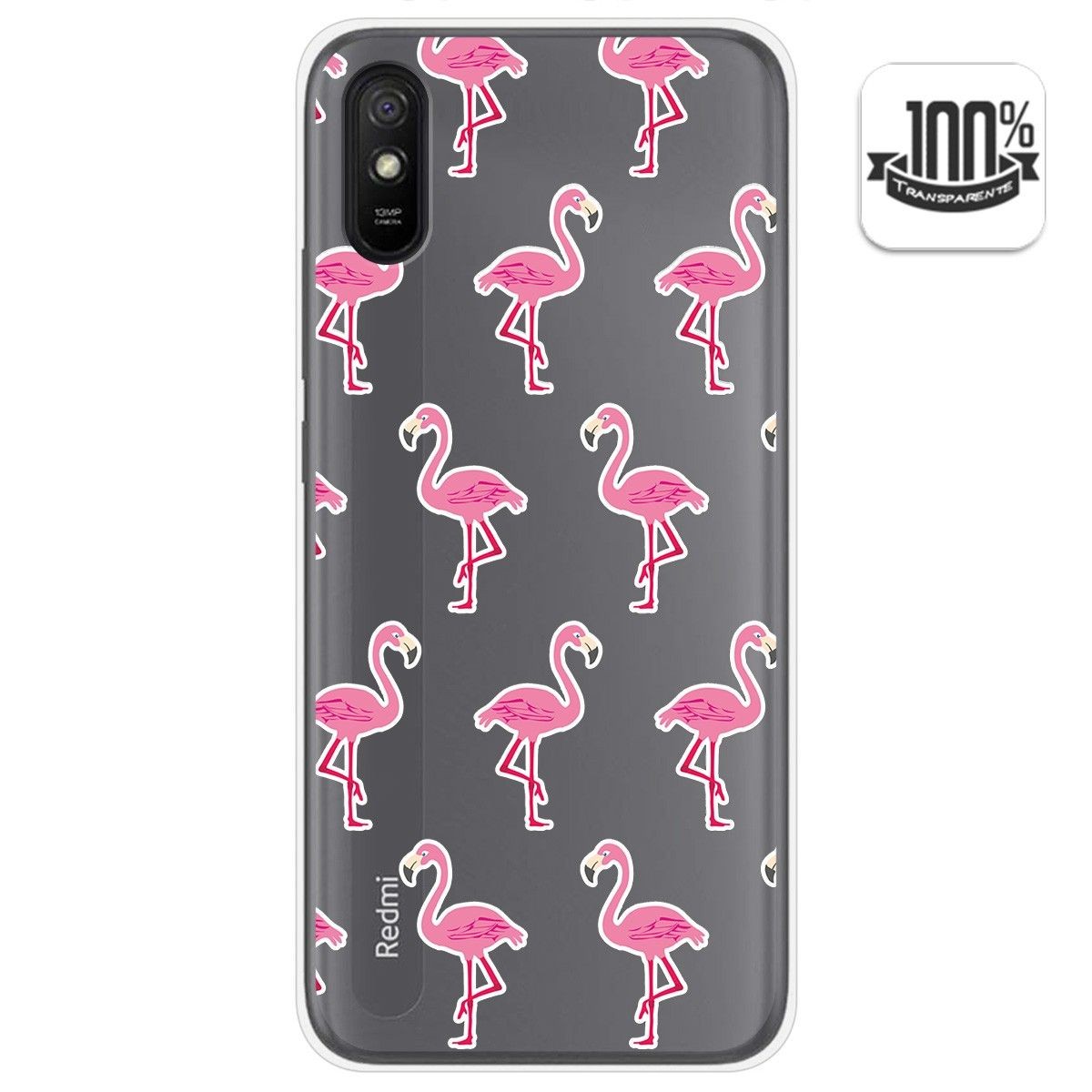 Funda Gel Transparente para Xiaomi Redmi 9A / 9AT diseño Flamenco Dibujos