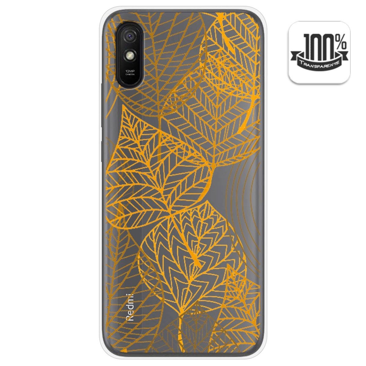 Funda Gel Transparente para Xiaomi Redmi 9A / 9AT diseño Hojas Dibujos