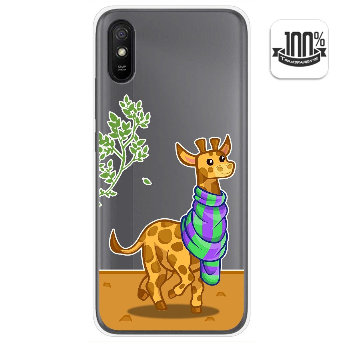 Funda Gel Transparente para Xiaomi Redmi 9A / 9AT diseño Jirafa Dibujos