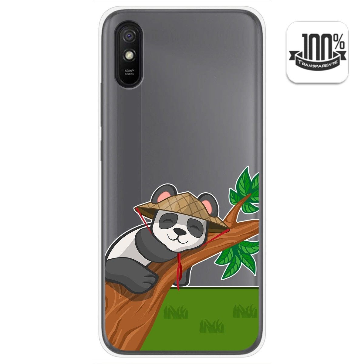 Funda Gel Transparente para Xiaomi Redmi 9A / 9AT diseño Panda Dibujos