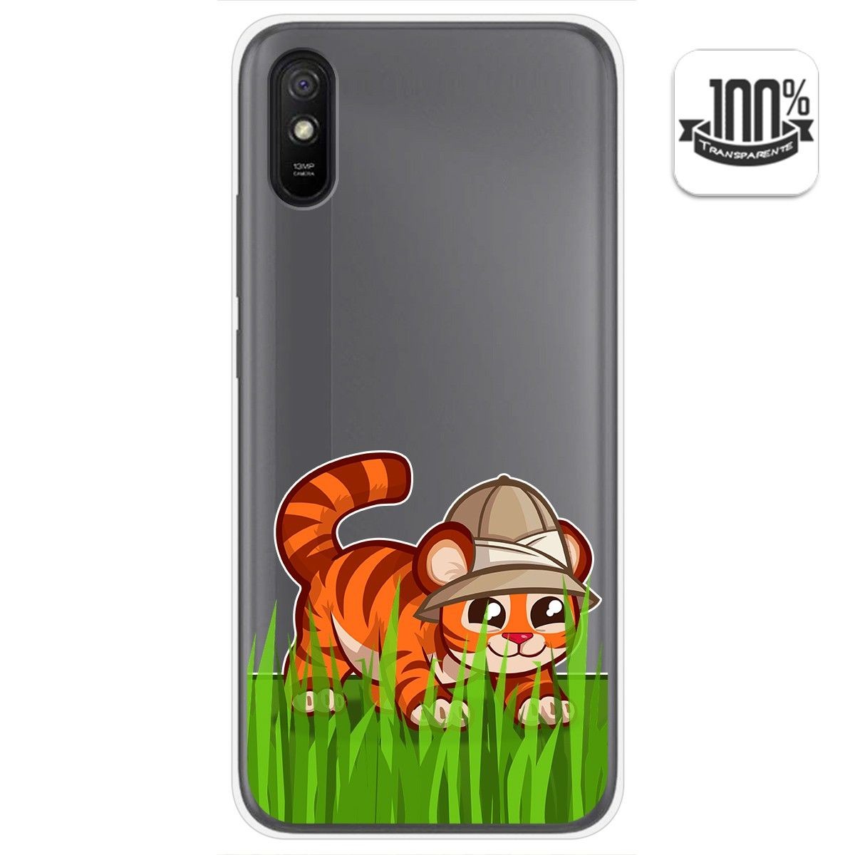 Funda Gel Transparente para Xiaomi Redmi 9A / 9AT diseño Tigre Dibujos