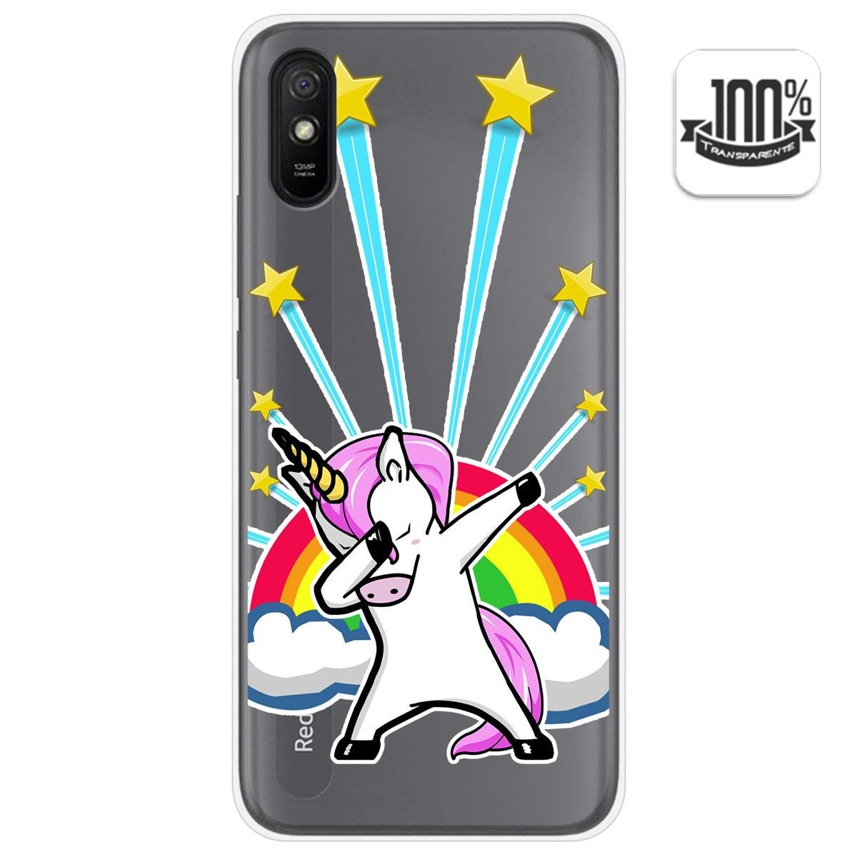 Funda Gel Transparente para Xiaomi Redmi 9A / 9AT diseño Unicornio Dibujos
