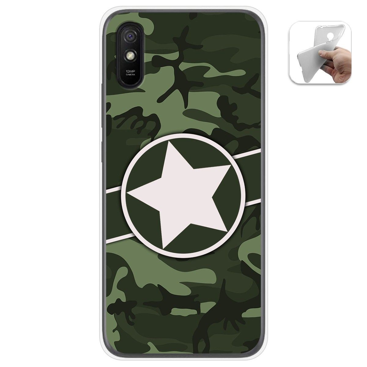 Funda Gel Tpu para Xiaomi Redmi 9A / 9AT diseño Camuflaje 01 Dibujos