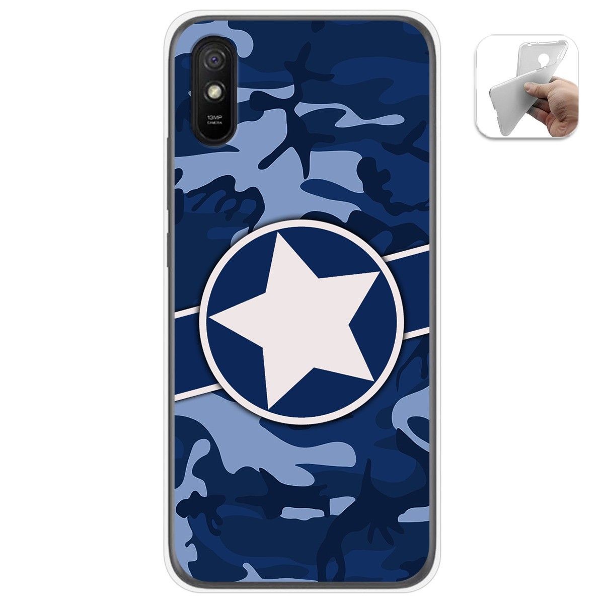 Funda Gel Tpu para Xiaomi Redmi 9A / 9AT diseño Camuflaje 03 Dibujos
