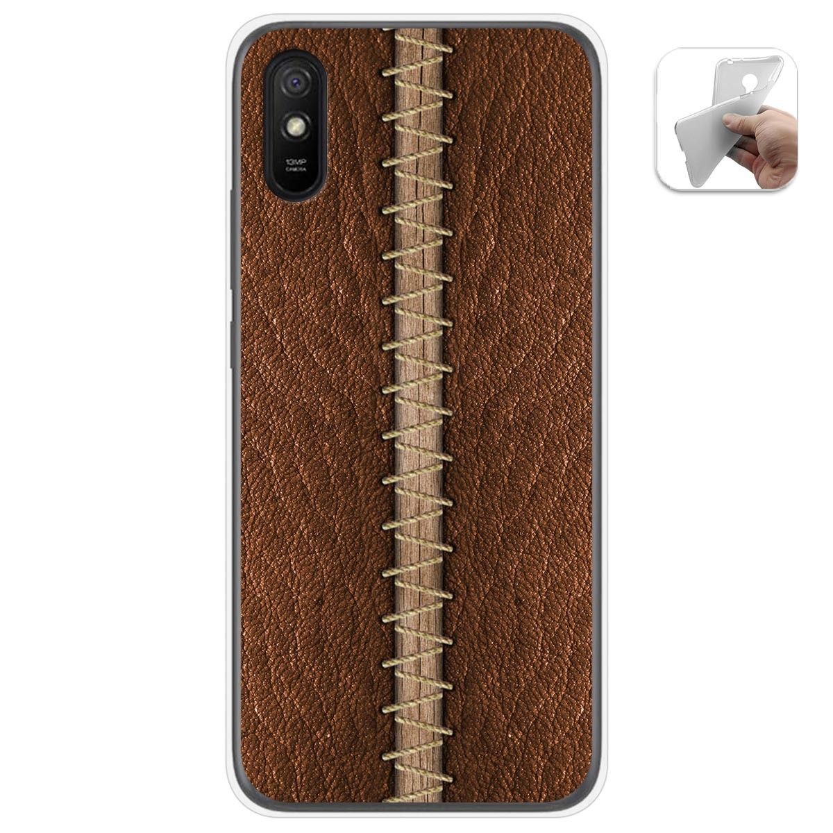 Funda Gel Tpu para Xiaomi Redmi 9A / 9AT diseño Cuero 01 Dibujos