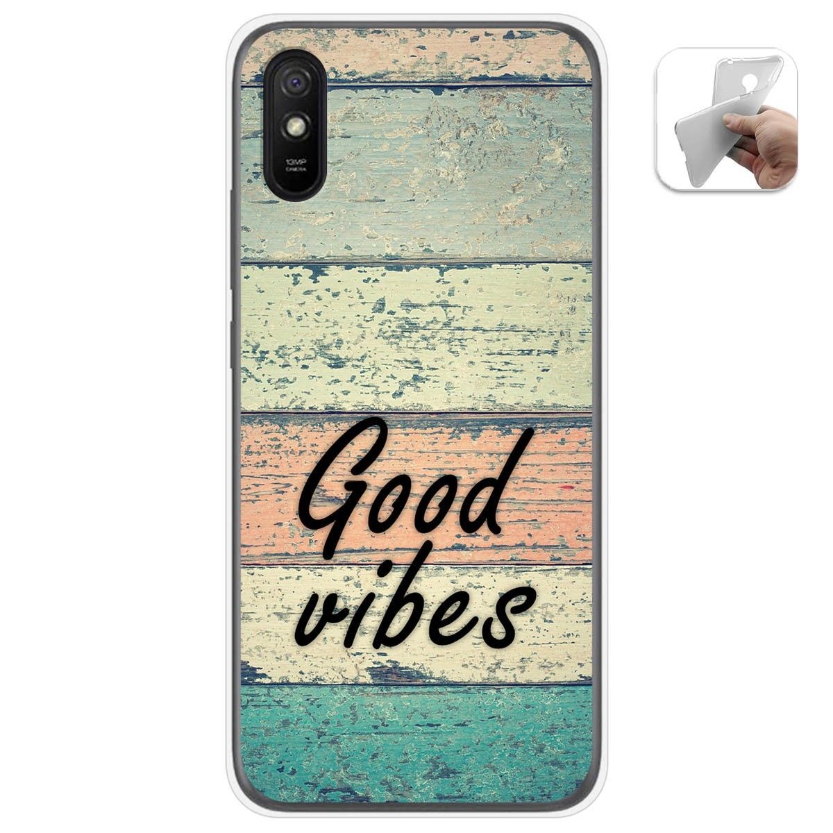 Funda Gel Tpu para Xiaomi Redmi 9A / 9AT diseño Madera 01 Dibujos