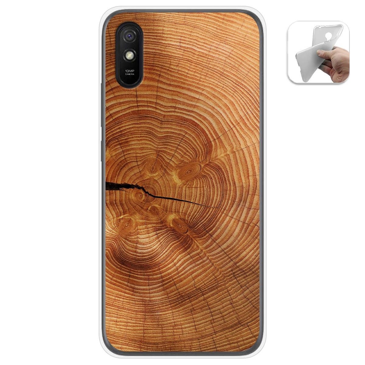 Funda Gel Tpu para Xiaomi Redmi 9A / 9AT diseño Madera 04 Dibujos