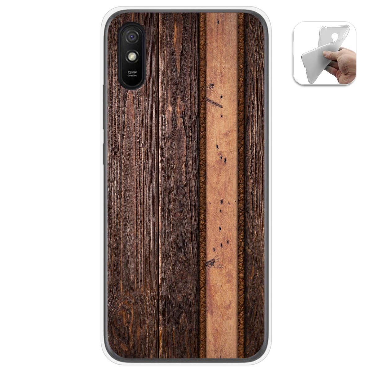 Funda Gel Tpu para Xiaomi Redmi 9A / 9AT diseño Madera 05 Dibujos