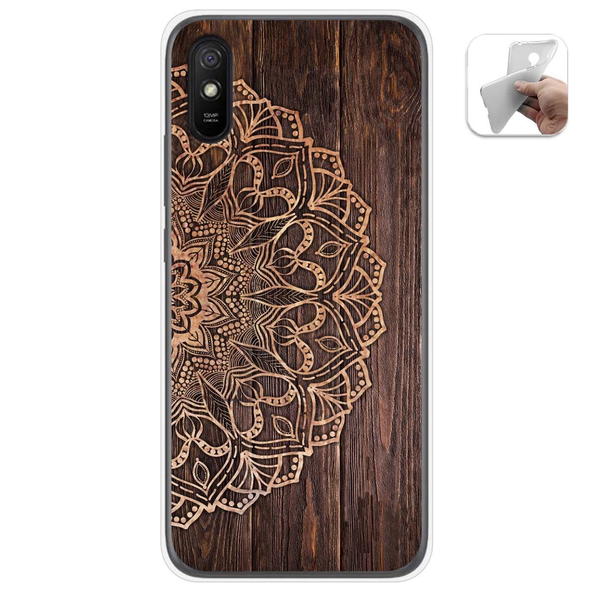 Funda Gel Tpu para Xiaomi Redmi 9A / 9AT diseño Madera 06 Dibujos