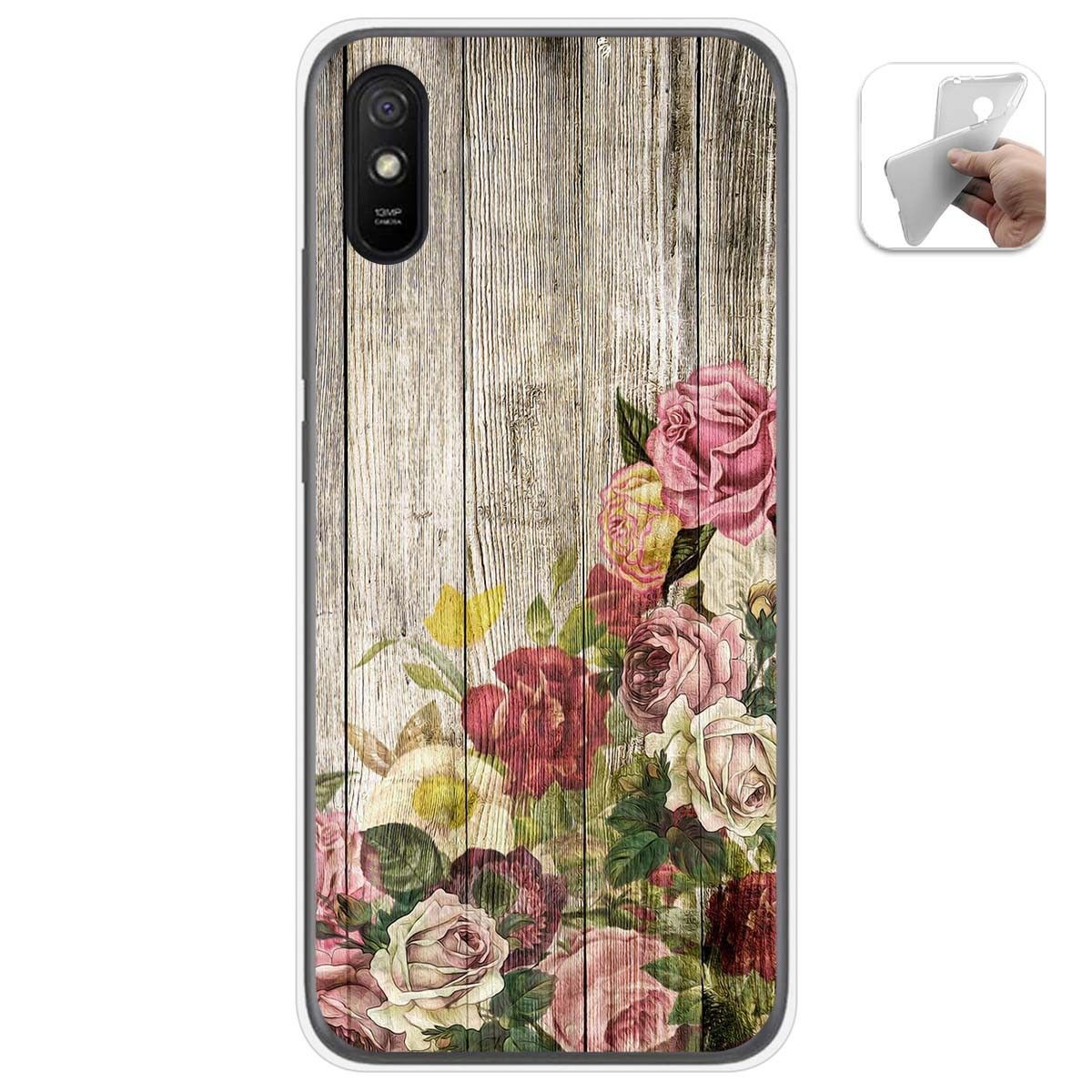 Funda Gel Tpu para Xiaomi Redmi 9A / 9AT diseño Madera 08 Dibujos