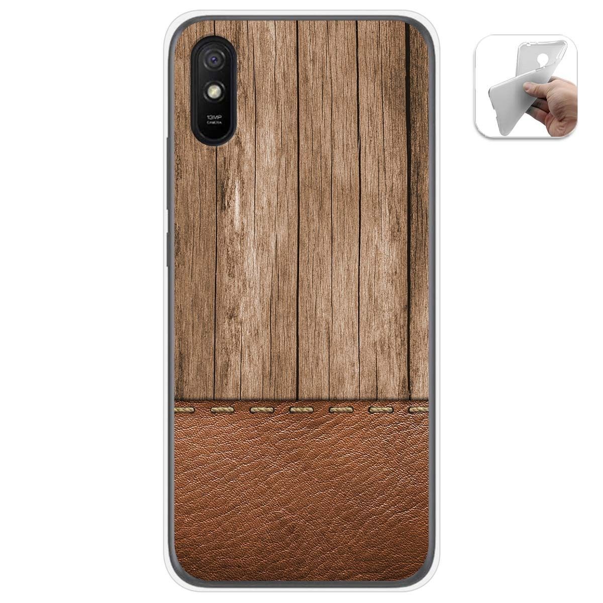 Funda Gel Tpu para Xiaomi Redmi 9A / 9AT diseño Madera 09 Dibujos