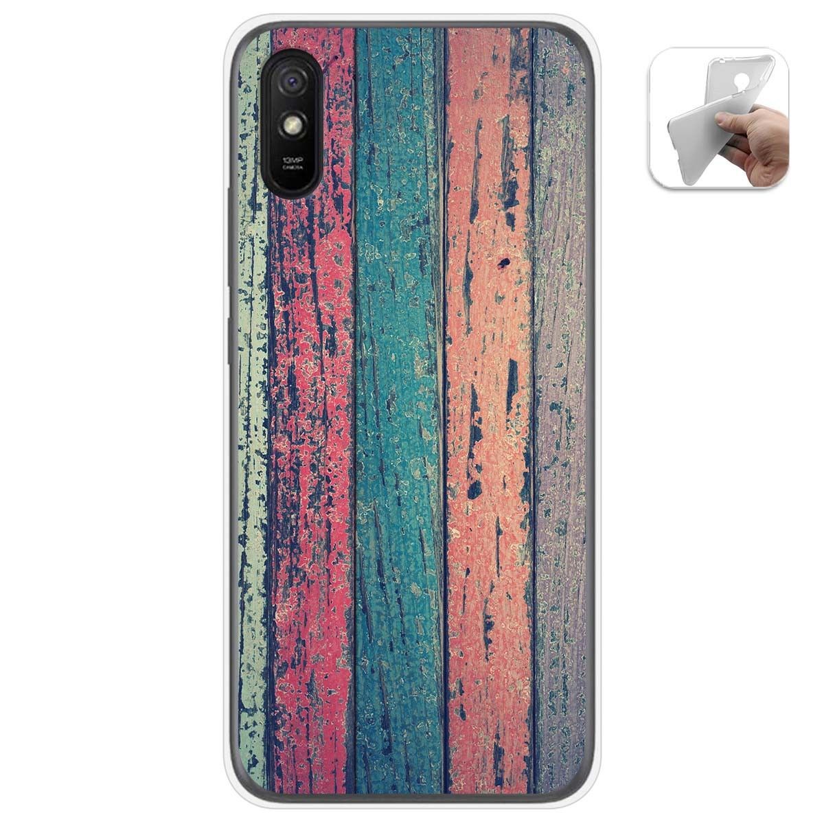 Funda Gel Tpu para Xiaomi Redmi 9A / 9AT diseño Madera 10 Dibujos