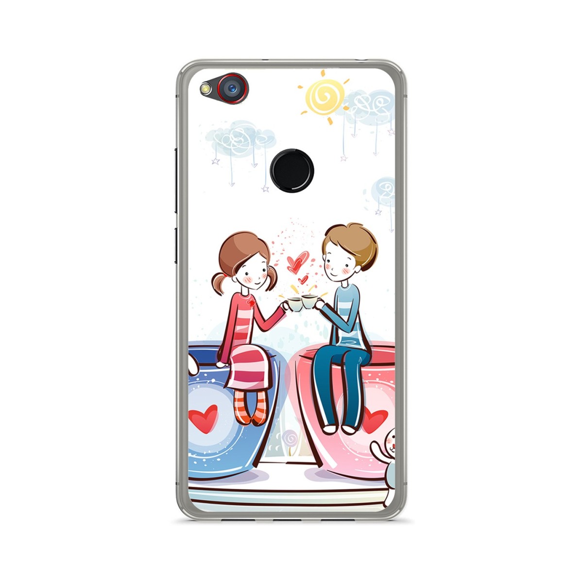 Funda Gel Tpu para Zte Nubia Z11 Mini Diseño Cafe Dibujos