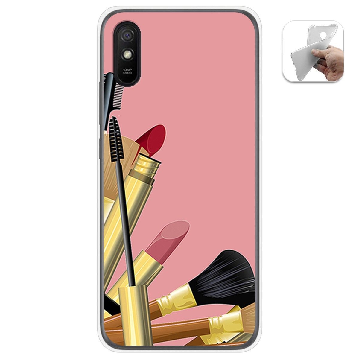 Funda Gel Tpu para Xiaomi Redmi 9A / 9AT diseño Brochas Dibujos